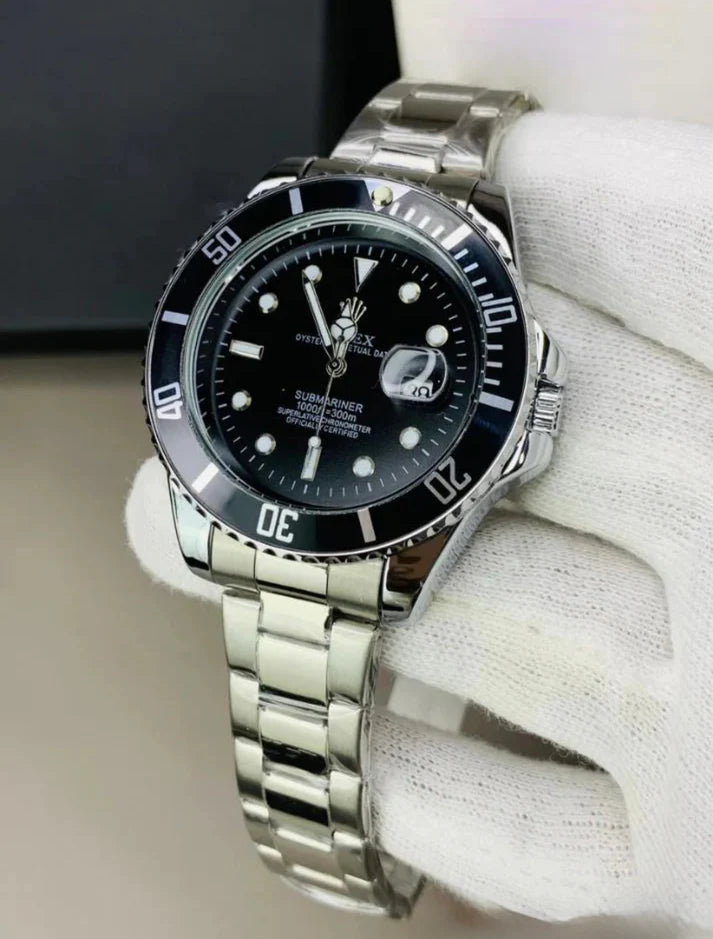 RLX Submariner Chain Silver \ Black Stainless Steel