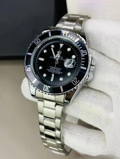 RLX Submariner Chain Silver \ Black Stainless Steel