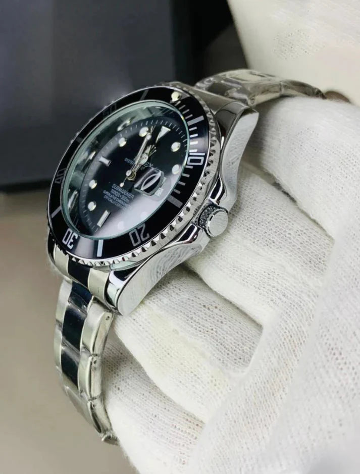 RLX Submariner Chain Silver \ Black Stainless Steel