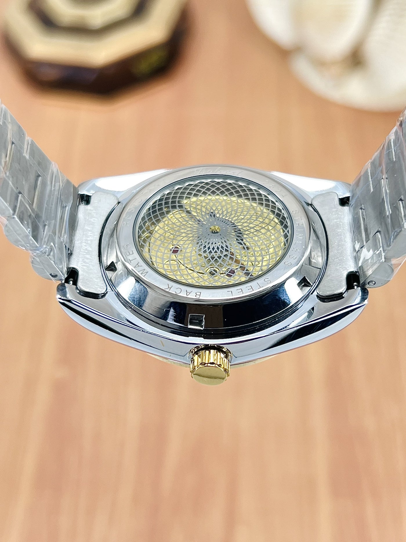 Date Just Stainless Steel Chain Luxury Watch (Black)